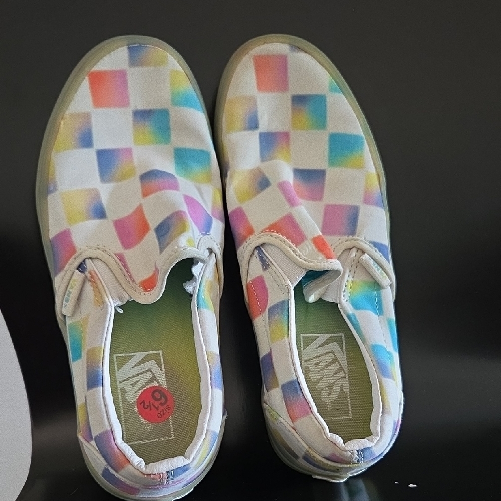 Vans Red and Pink Sneakers Slip-On Style